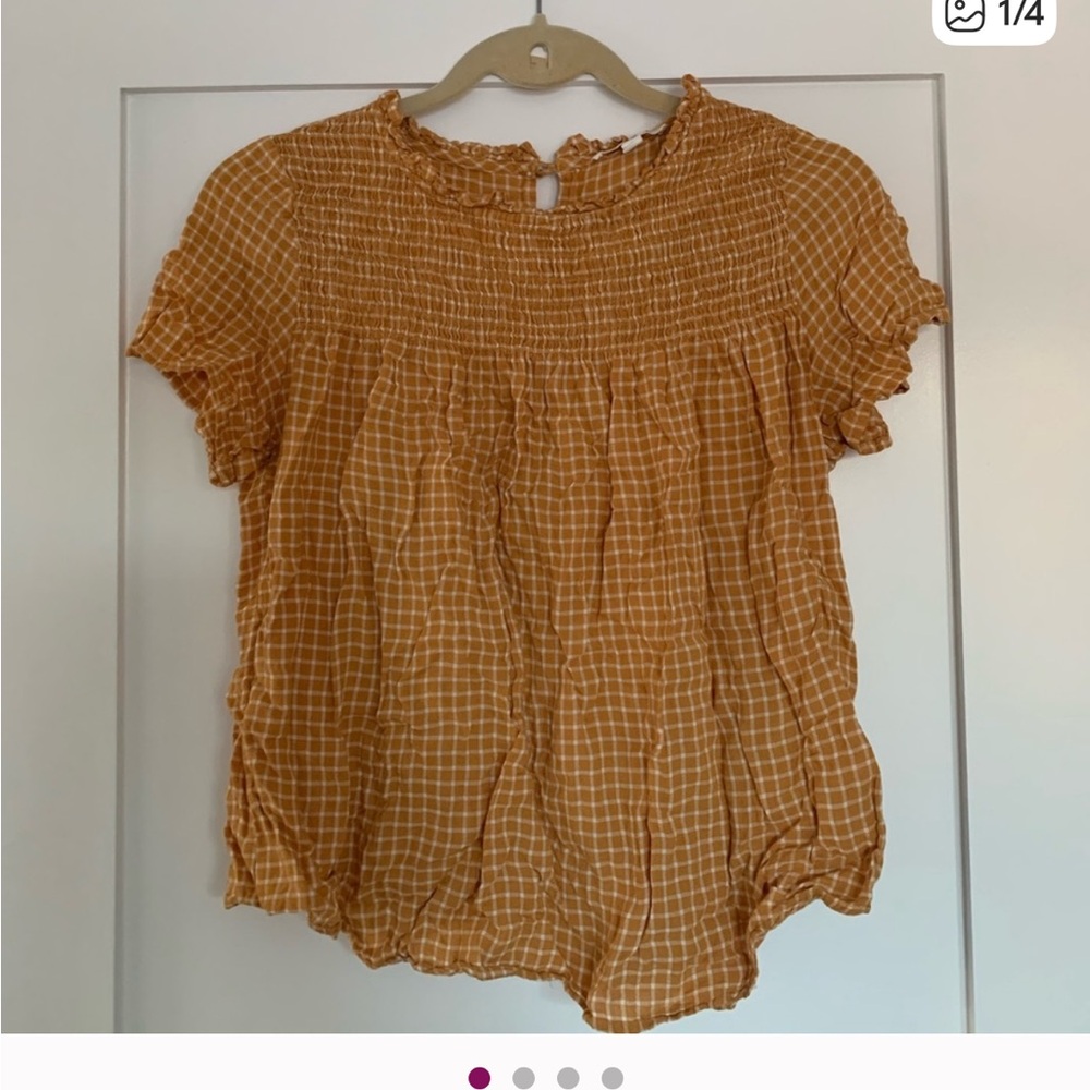 Yellow Checkered Blouse